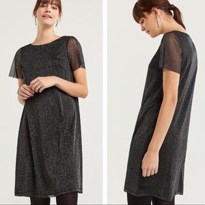 Reitmans Short Sleeve Shimmer Dress - XXS